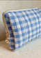 Color Parade Gingham Cosmetic Case Ellison and Young Blue OS 