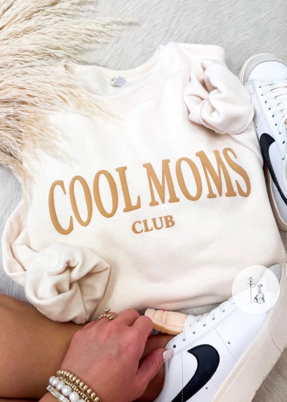 Cool Moms Club Puff Print Sweatshirt Puff print cool moms club sweatshirt Poet Street Boutique Medium 