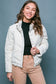 Corduroy Puffer Jacket with Toggle Detail puffer corduroy jacket Love Tree OFF WHITE S 