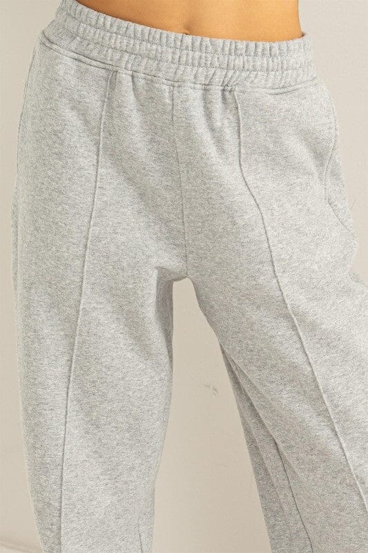 Cute Take High-Waisted Pintuck Sweatpants HYFVE 