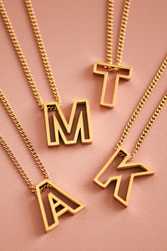 Cutout Initial Letter Personalized Necklace Dani & Em 