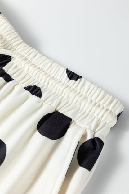 Polka Dot Pullover and Jogger Pants Set