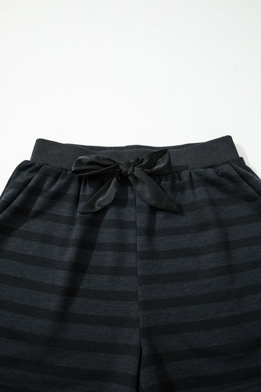 Stripe Long Sleeve Top & Shorts Set