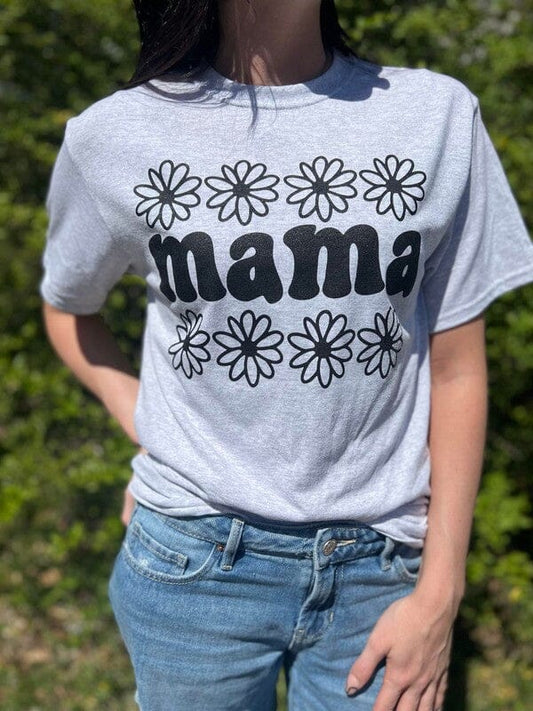 Daisy Mama Graphic Tee mama floral graphic tee Poet Street Boutique 