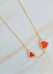 Double Hearts Many Loves Necklace heart necklace Poet Street Boutique 