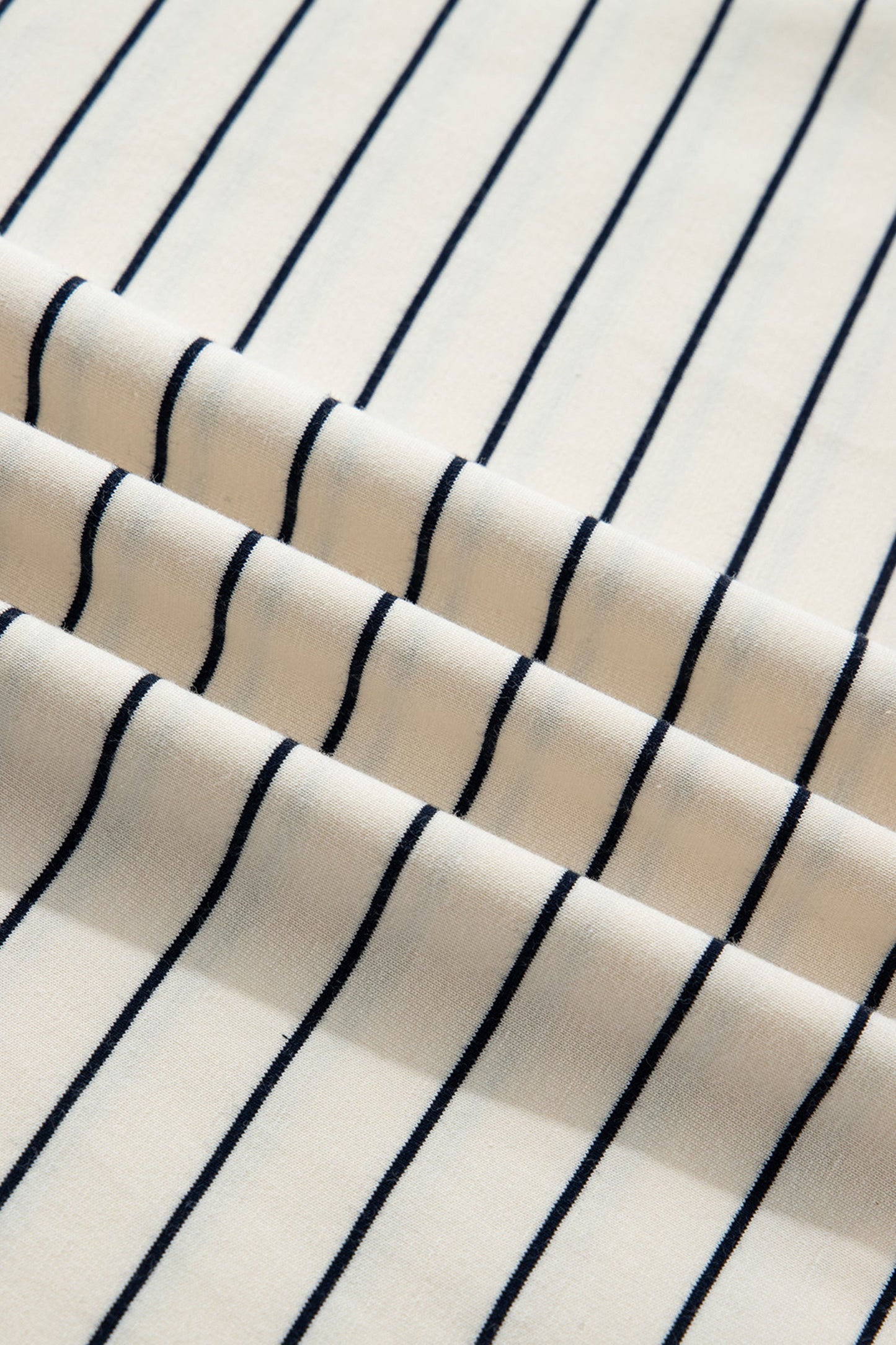 Stripe Drawstring Waist Pocketed Mini Dress