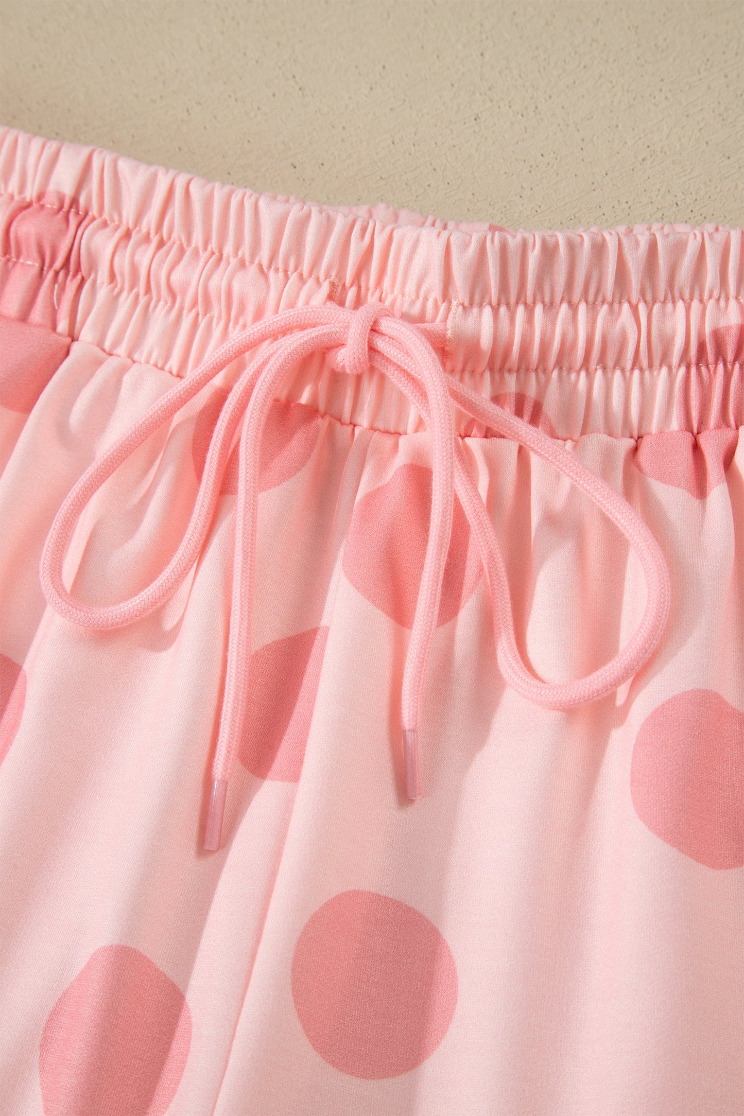 Polka Dot Tee & Drawstring Short Set
