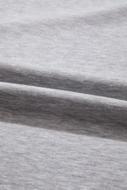 Stripe Patchwork Raw Edge Oversize Tee