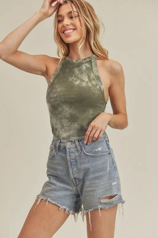 Edie Tie Dye Tank Aemi + Co OLIVE S