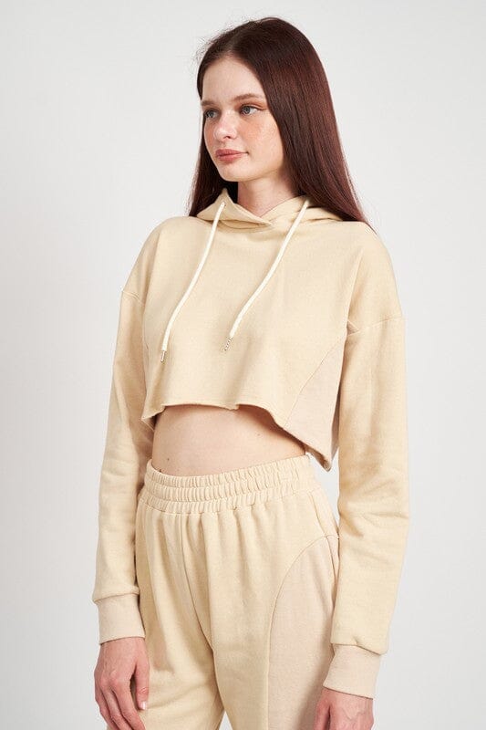 Emory Park Crop Hoodie Crop rib hoodie Emory Park 