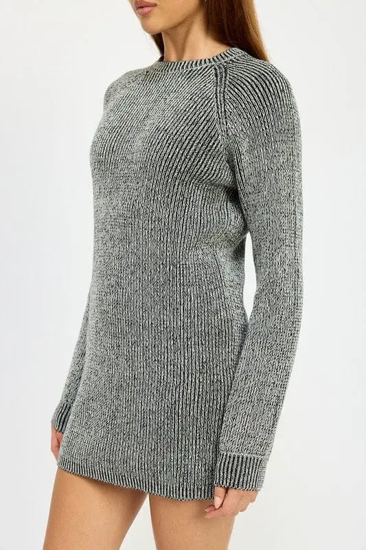 Emory Park Mock Neck Mini Rib Dress ribbed mini dress Emory Park