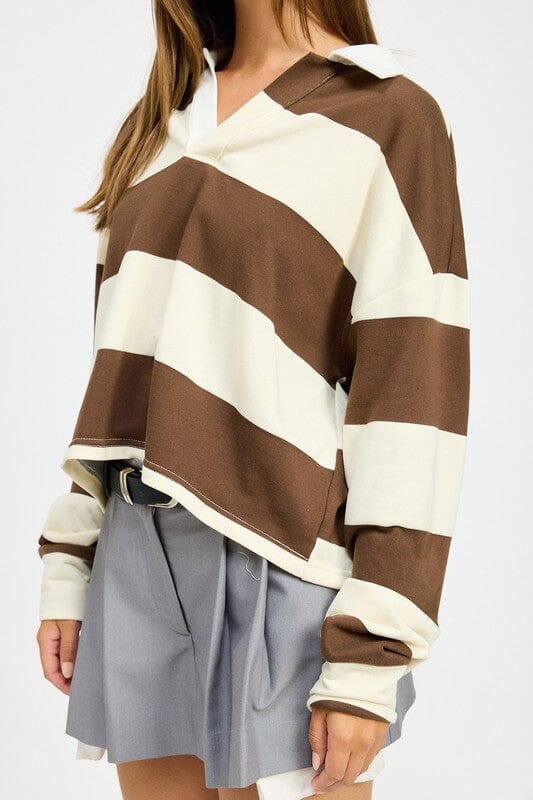 Emory Park Oversized Rugby Stripe Polo oversized Rugby Shirt Emory Park 