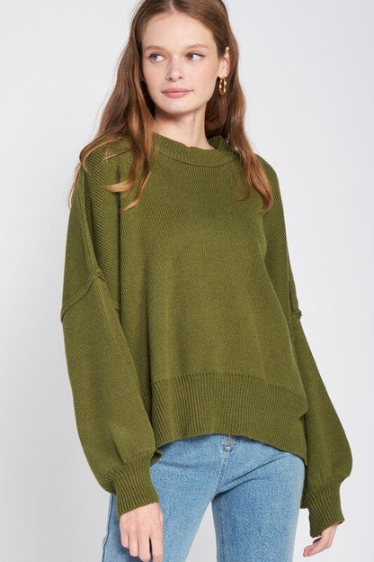 Emory Park Oversized Sweater oversized sweater Emory Park GREEN S 