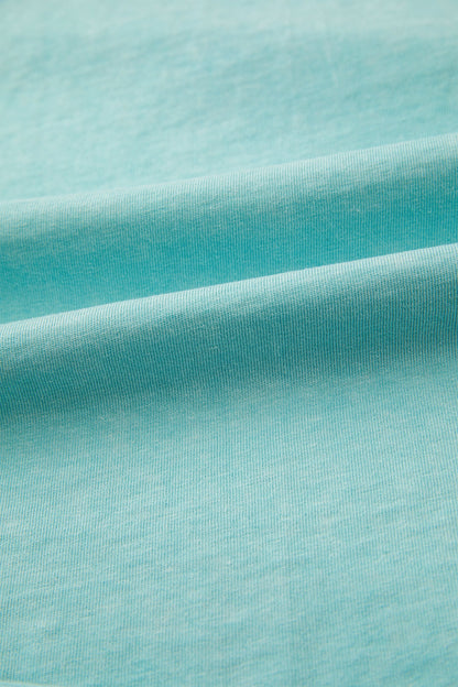 Mineral Wash Raglan Sleeve Boxy Cropped Tee