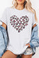 Faux Sequins Leopard Heart Graphic Heavy Cotton T Color Bear ASH S 