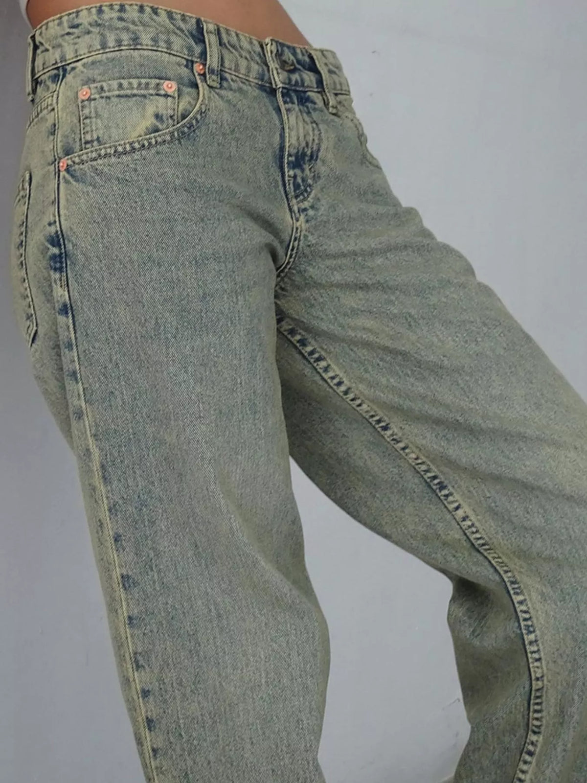 Vintage Wash Low-Rise Wide-Leg Jeans - Poet Street Boutique