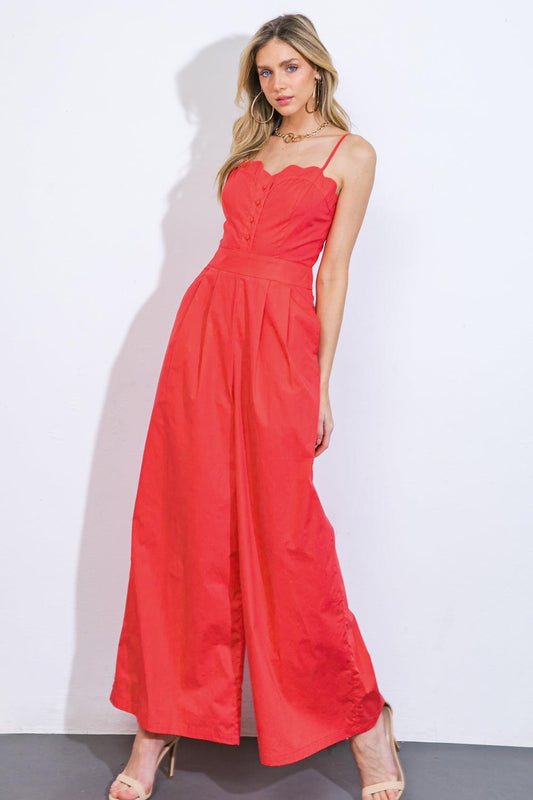 Flying Tomato A Beautiful Feeling Woven Jumpsuit