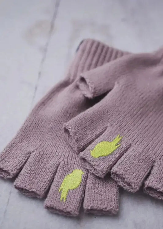 Flip’em The Bird Fingerless Gloves Fingerless gloves Poet Street Boutique Pink