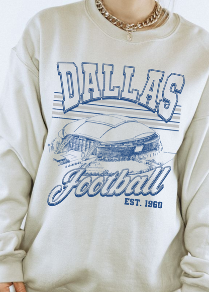 Retro Dallas Football Crewneck Sweatshirt