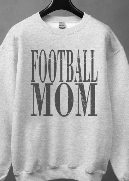 Distressed Football Mom Crewneck Sweatshirt