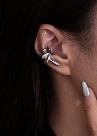 Futurism Ear Cuff SOCALI Silver OS 