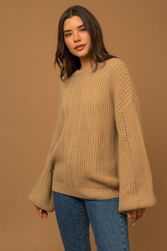 Gilli Balloon Sleeve Braid Sweater balloon sleeve sweater Gilli 