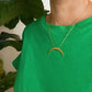 Glam Boho Crescent Necklace Ellison and Young 