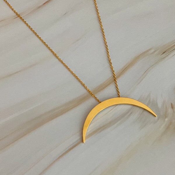 Glam Boho Crescent Necklace Ellison and Young Gold OS 