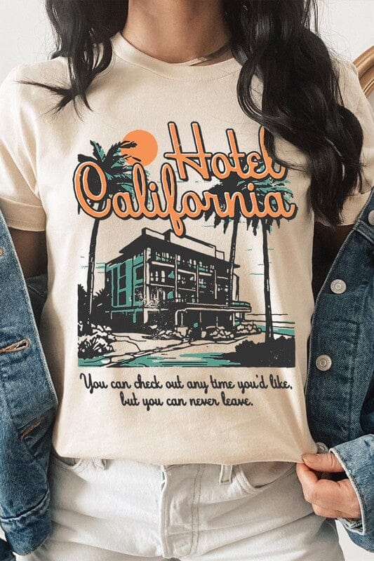 Hotel California Beach Summer Graphic T Shirts Color Bear CREAM S 