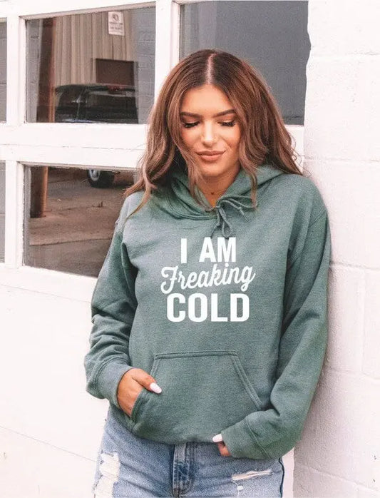 I Am Freaking Cold Softstyle Hoodie Ocean and 7th