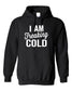 I Am Freaking Cold Softstyle Hoodie Ocean and 7th Black L 
