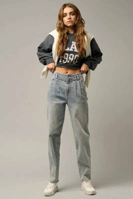 Insane Gene High Waisted Balloon Jeans balloon jeans Insane Gene LIGHT 0