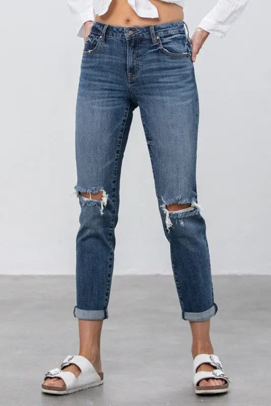 Insane Gene Mid-rise Slim Boyfriend Jeans slim boyfriend jean Insane Gene