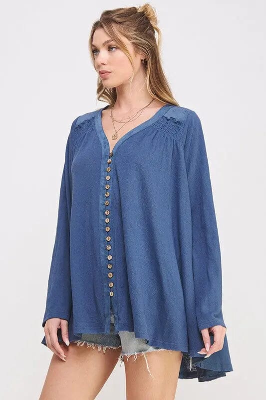 Jade By Jane Oversized Button Down Tunic Oversized wide fit button down tunic Jade By Jane 