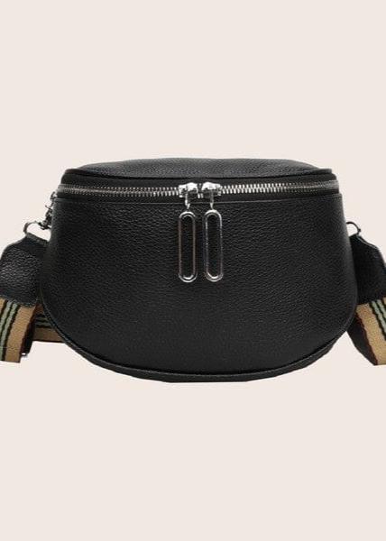 Jensyn Genuine Leather Sling Crossbody Bag Dani & Em Black 1 