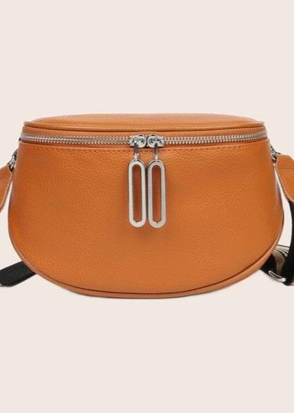 Jensyn Genuine Leather Sling Crossbody Bag Dani & Em Camel 1 