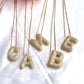 Jewel Bubble Initial Necklace Gold Silver Plating Dani & Em 