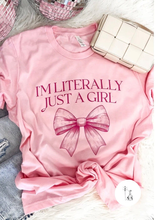 Just A Girl Graphic Tee mom graphic tee Poet Street Boutique 