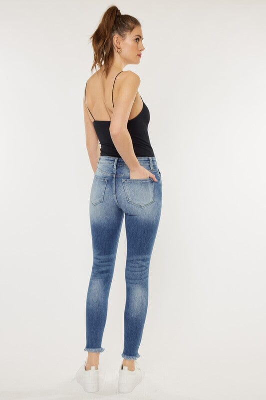 Kan Can USA High Rise Fray Hem Ankle jean jeans Kan Can USA 