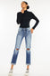 Kan Can USA High Rise Hem Detail Slim Straight Jeans jeans Kan Can USA 