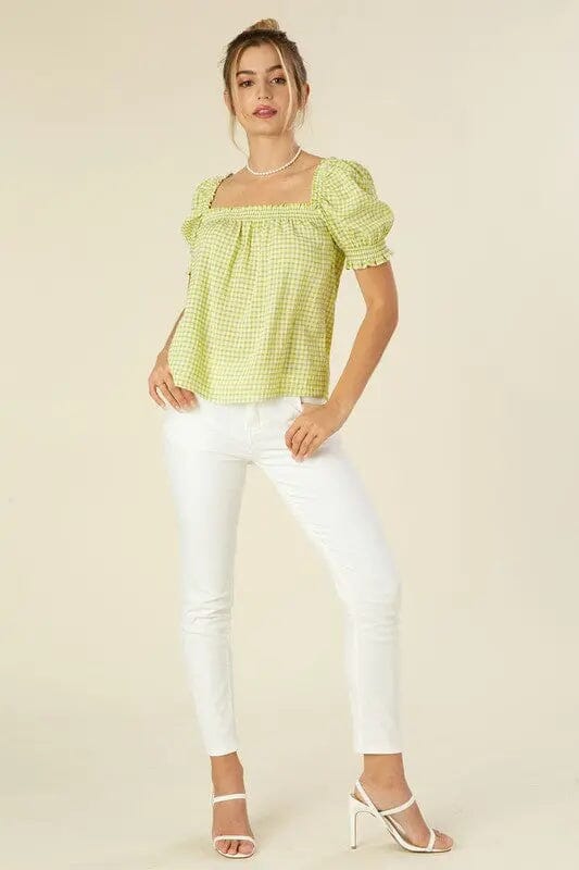 Lilou Smocked Short Sleeve Blouse Lilou 