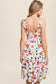 Listicle Flower Print Square Neck Dress floral square neck dress Listicle 