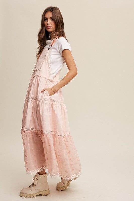 Listicle Laced and Tiered Overall Maxi Dress overall Dress Listicle 