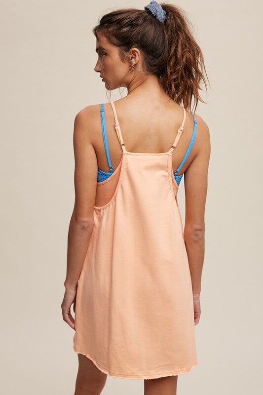 Listicle Lined Sporty Cotton Mini Dress lined romper dress Listicle 