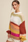 Listicle Open Mixed Knit Hand Crochet Sweater knit striped sweater Listicle 