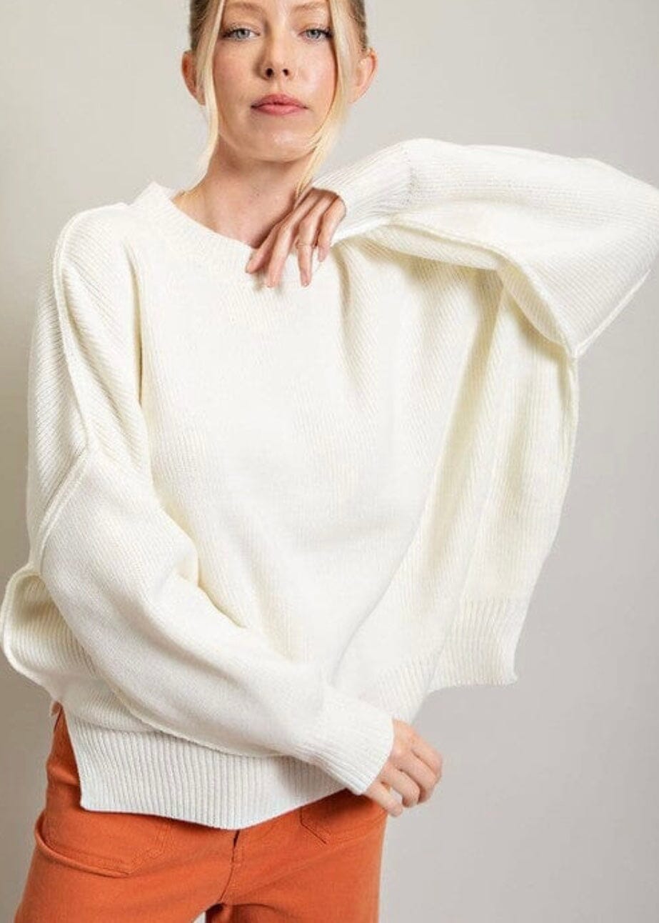 Loving Life Ribbed Sweater Spring ribbed sweater eesome 