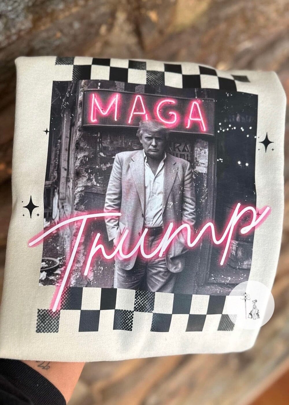 MAGA Power Neon Lights Sweatshirt Trump graphic sweatshirt Poet Street Boutique 