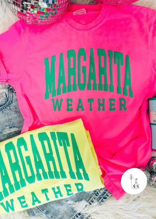 Margarita Weather Puff Print Graphic Tee graphic tee Poet Street Boutique Pink Small 