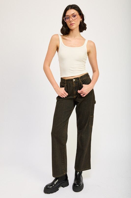 MID RISE JEANS WITH FRONT POCKETS Emory Park 