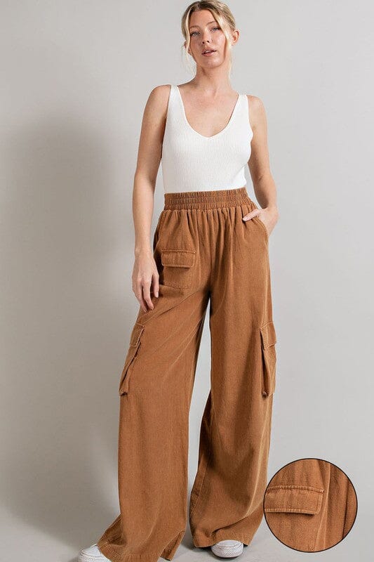 Mineral Washed Cotton Cargo Pants cotton cargo pants eesome CLAY S 